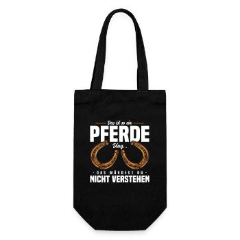 Das ist so ein Pferde Ding... - Geschenkbeutel für Flaschen - Schwarz - Vorne