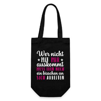 Arbeit Kollegen Büro Sarkasmus Lustiger Spruch - Geschenkbeutel für Flaschen - Schwarz - Vorne