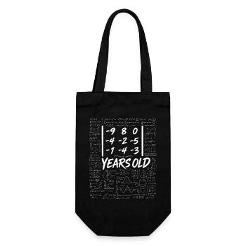 70. Geburtstag Determinant Matrix Mathematik-Nerd Witzig - Geschenkbeutel für Flaschen - Schwarz - Vorne