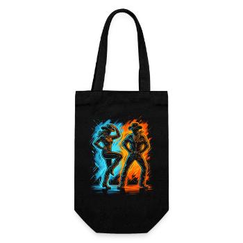 Linedance Herren Damen Kinder Line Dance - Geschenkbeutel für Flaschen - Schwarz - Vorne