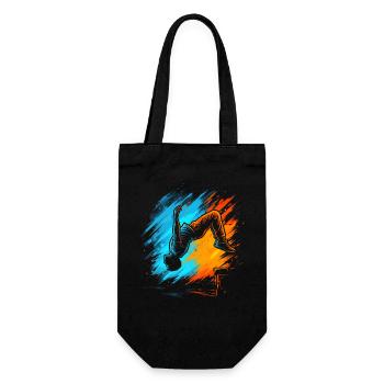 Freerunning Freerunner Herren Parkour Kinder - Geschenkbeutel für Flaschen - Schwarz - Vorne