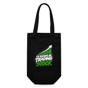 Investor Stock Market Day Trading Trader Broker - Geschenkbeutel für Flaschen - Schwarz - Vorne