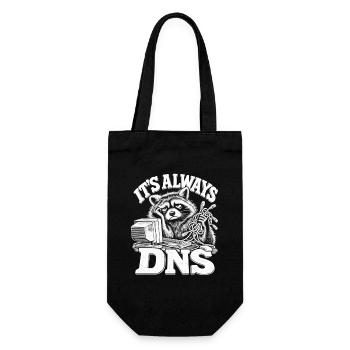 Es ist immer DNS Cat - Geschenkbeutel für Flaschen - Schwarz - Vorne