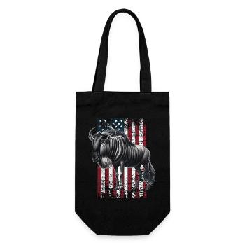 Wildebeest US Gnu - Geschenkbeutel für Flaschen - Schwarz - Vorne