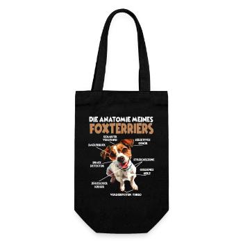 Foxterrier-Hundesport-Hundeliebhaber Foxterrier - Geschenkbeutel für Flaschen - Schwarz - Vorne