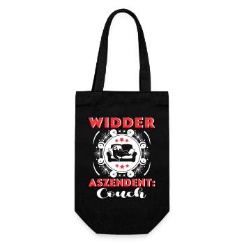 Sternzeichen Widder Aszendent Couch Happy Birthday - Geschenkbeutel für Flaschen - Schwarz - Vorne
