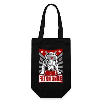 Kamerad Hund Futterbanner Propaganda - Geschenkbeutel für Flaschen - Schwarz - Vorne