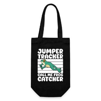 Frog Catcher Jumper Tracker Call Me Catcher Frog - Geschenkbeutel für Flaschen - Schwarz - Vorne