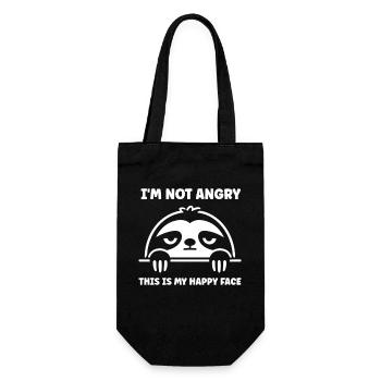 Happy Face Sloth Grafik-T-Shirt - Geschenkbeutel für Flaschen - Schwarz - Vorne