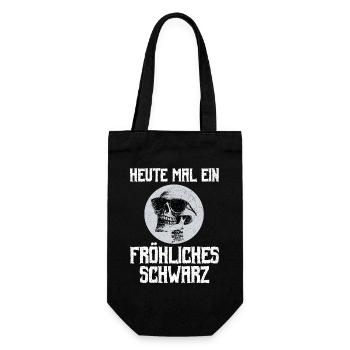 Gothic Metal Heute Mal Ein Fröhliches Schwarz - Geschenkbeutel für Flaschen - Schwarz - Vorne