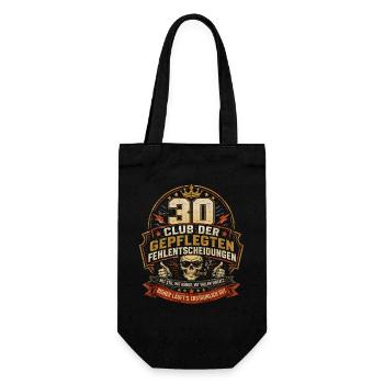 30 Geburtstag Mann Geschenk Lustiger Spruch - Geschenkbeutel für Flaschen - Schwarz - Vorne
