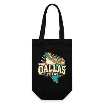 Texas Dallas Retro  - Geschenkbeutel für Flaschen - Schwarz - Vorne