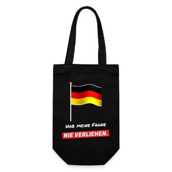 Hab meine Fahne nie verliehen - Schwarz Rot Gold - Geschenkbeutel für Flaschen - Schwarz - Vorne