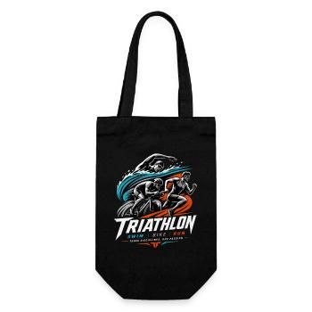 Triathlon - Geschenkbeutel für Flaschen - Schwarz - Vorne