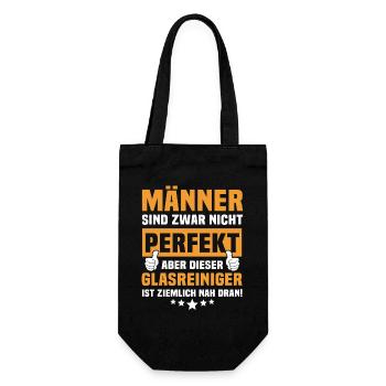 Lustige Glasreiniger Sprüche - Geschenkbeutel für Flaschen - Schwarz - Vorne