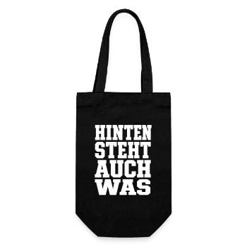 Hinten Steht Auch Was Lustiger Spruch Humor - Geschenkbeutel für Flaschen - Schwarz - Vorne