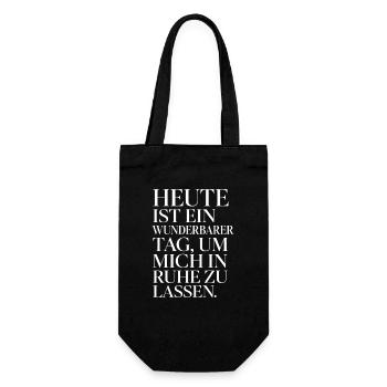 Lass mich in Ruhe, geh mir nicht auf die Nerven - Geschenkbeutel für Flaschen - Schwarz - Vorne