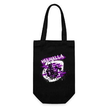 Valhalla Street Art Viking - Geschenkbeutel für Flaschen - Schwarz - Vorne