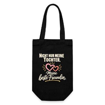 Mama Tochter Freundschaft Beste Freundin - Geschenkbeutel für Flaschen - Schwarz - Vorne