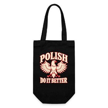 Polnischer Adler und Nationalstolz - Geschenkbeutel für Flaschen - Schwarz - Vorne