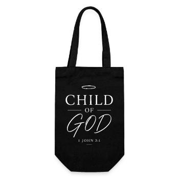 1. Johannes 3,1 Christliches Glaubensdesign - Geschenkbeutel für Flaschen - Schwarz - Vorne