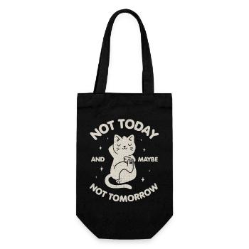 Nicht heute und vielleicht auch nicht morgen - Geschenkbeutel für Flaschen - Schwarz - Vorne