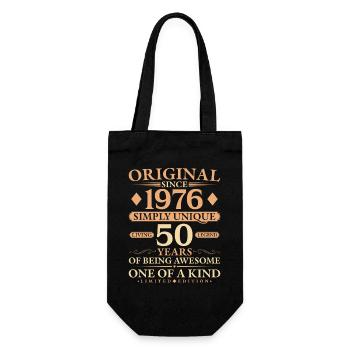 Original 1976 Living Legend 50th Birthday Gift - Geschenkbeutel für Flaschen - Schwarz - Vorne