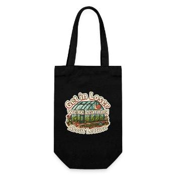 Steig ein, Verlierer, wir lernen etwas über Lettuce Lover - Geschenkbeutel für Flaschen - Schwarz - Vorne