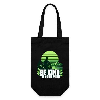 Be Kind To Your Mind – Mentale Gesundheit - Geschenkbeutel für Flaschen - Schwarz - Vorne