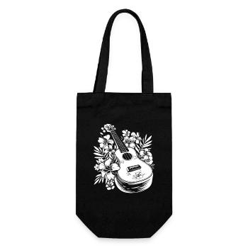 Cartoon Ukulele - Geschenkbeutel für Flaschen - Schwarz - Vorne