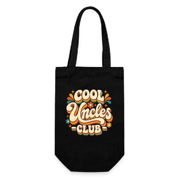 Cool Uncles Club Retro Logo - Geschenkbeutel für Flaschen - Schwarz - Vorne