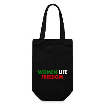 Women life freedom - Gift Bag for Bottles - black - Front