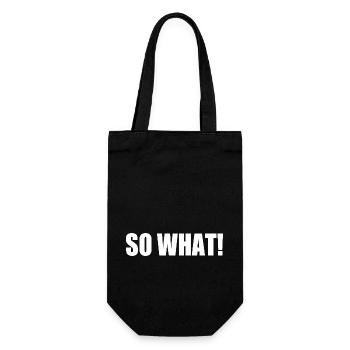 So what - Gift Bag for Bottles - black - Front