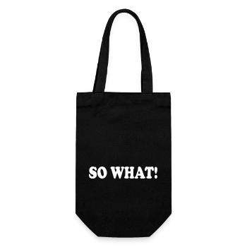 So what - Gift Bag for Bottles - black - Front