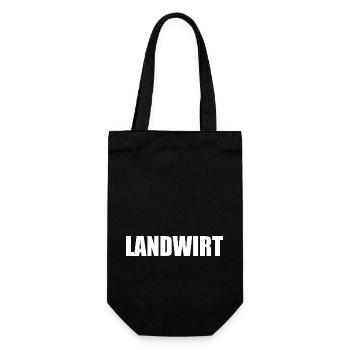 Landwirt - Geschenkbeutel für Flaschen - Schwarz - Vorne