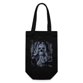 Skull girl blue - Gift Bag for Bottles - black - Front