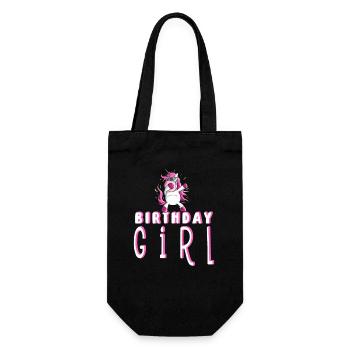 Anniversaire Fille I Anniversaire Dab Danse Licorne - Sac à bouteille - noir - Devant