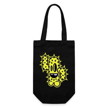 cactus high five comic - Gift Bag for Bottles - black - Front