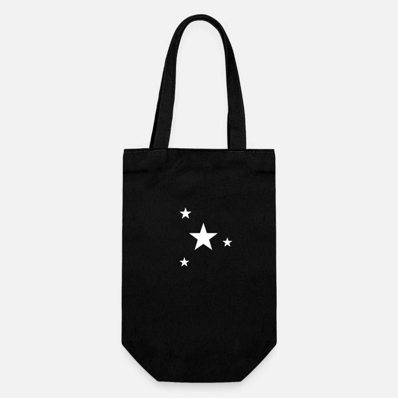 Sterne Gestirn Sternchen Geschenk Sternenhimmel - Geschenkbeutel für Flaschen - Schwarz