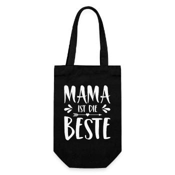 Mom is the best - Gift Bag for Bottles - black - Front