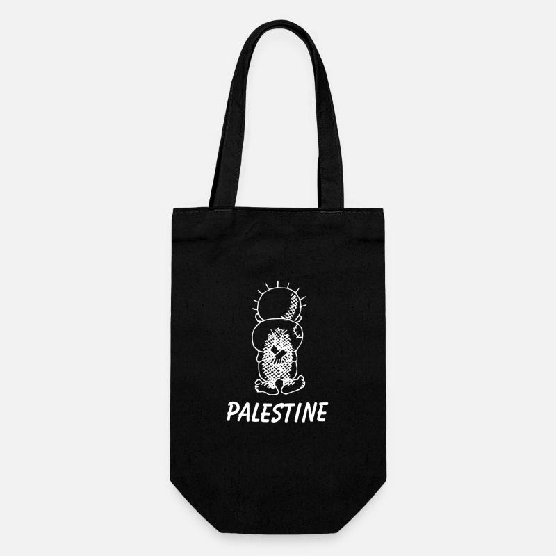 Handala à la recherche de la Palestine - Sac à bouteille - noir