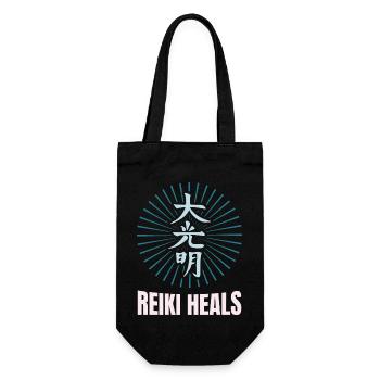 Reiki helps | Mysticism ReikiMaster Yoga Gift - Gift Bag for Bottles - black - Front