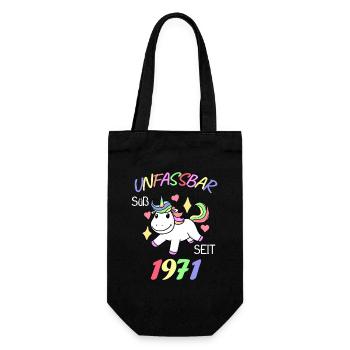 1971 - Jahrgang 1971 - Geschenkbeutel für Flaschen - Schwarz - Vorne