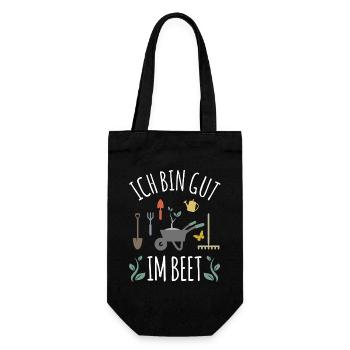 Gärtner Garten Pflanzen Gartenarbeit Geschenk - Geschenkbeutel für Flaschen - Schwarz - Vorne