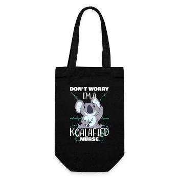 Don't Worry I am A Koalafied Nurse Koala Nurse - Gift Bag for Bottles - black - Front