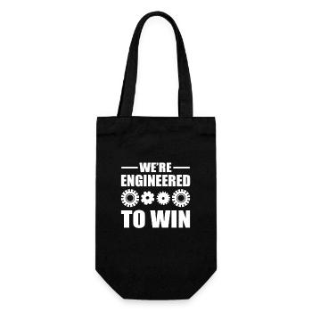 We’re Engineered to Win Robotics Team Robot - Gift Bag for Bottles - black - Front