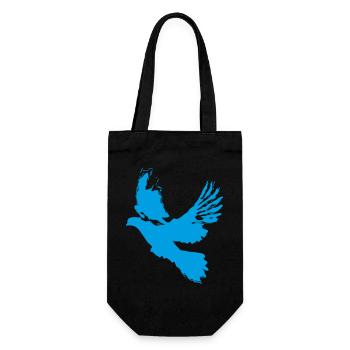Dove of Peace Dove Design – Symbol of Hope - Gift Bag for Bottles - black - Front