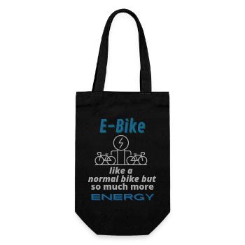 E-bike e-bike bike ebike ride electric bike - Gift Bag for Bottles - black - Front