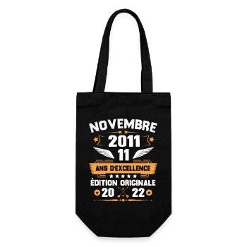 Novembre 2011 Idée Cadeau D'anniversaire 11 Ans - Sac à bouteille - noir - Devant