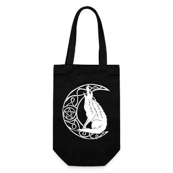 Hurlement du loup blanc - Sac à bouteille - noir - Devant